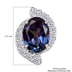 AAA Lab Grown Alexandrit, Lab Grown Diamant AGI zertifiziert Ohrringe 417 Gold ca. 3.94 ct