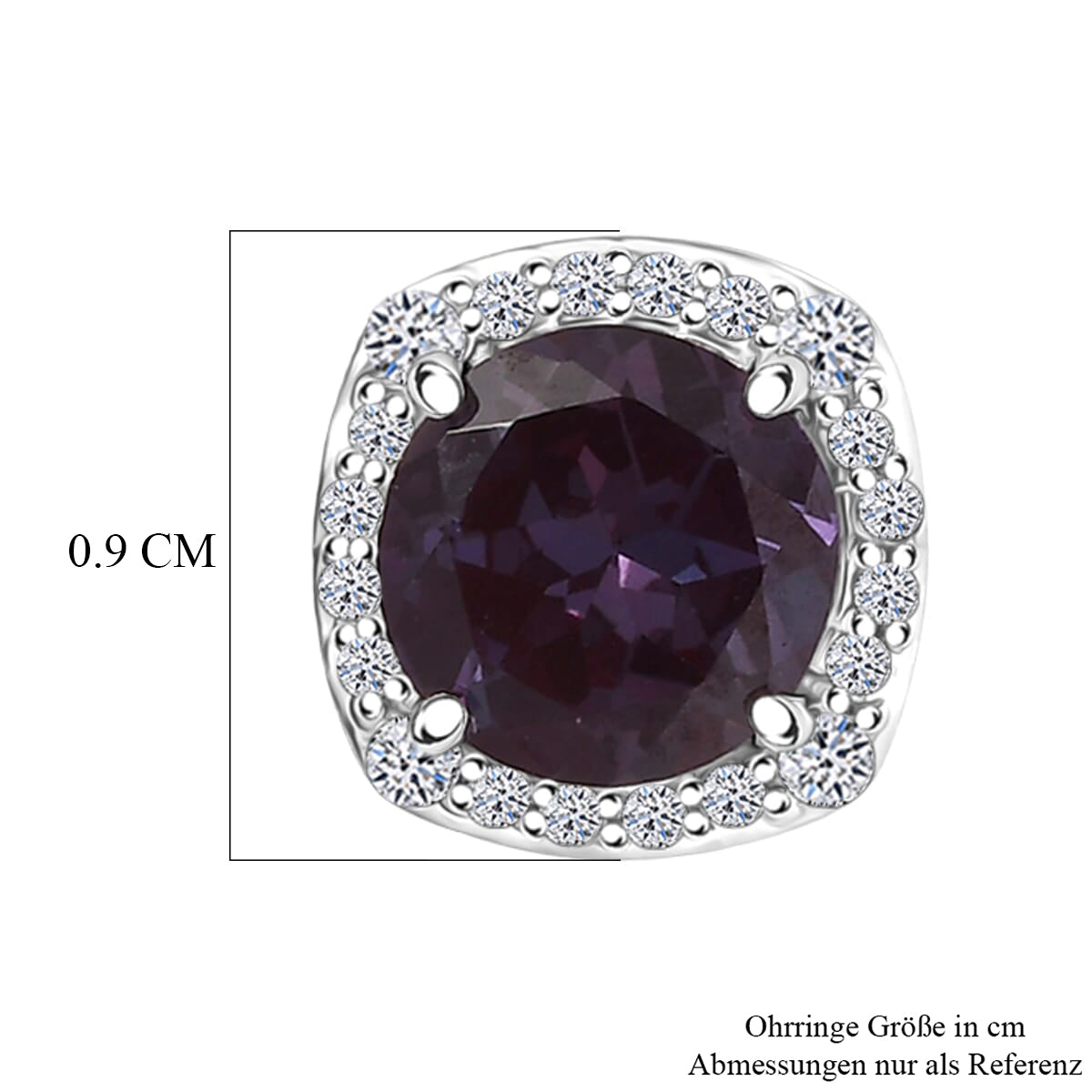 AAA Lab Grown Alexandrit, Lab Grown Diamant AGI zertifiziert Ohrringe 417 Gold ca. 3.41 ct