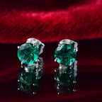 AAA Lab Grown Smaragd AGI zertifiziert Ohrringe 417 Gold ca. 3.12 ct
