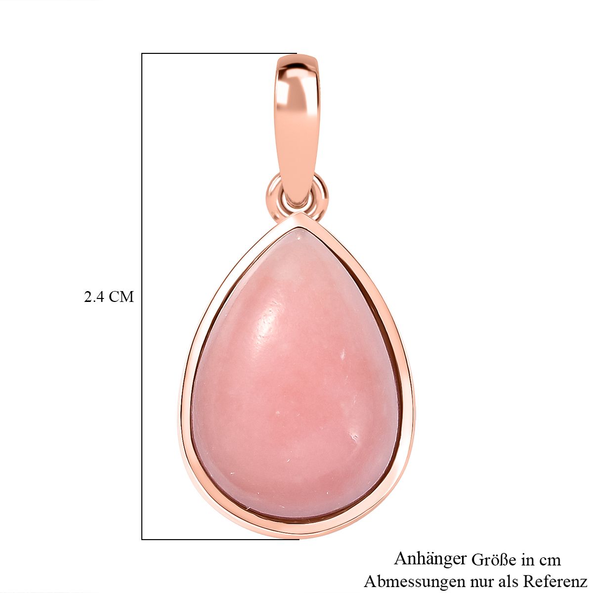 AA Vinicunca-Peruanischer, Weißer Zirkon Anhänger 925 Silber 750 rosévergoldet ca. 4,73 ct.