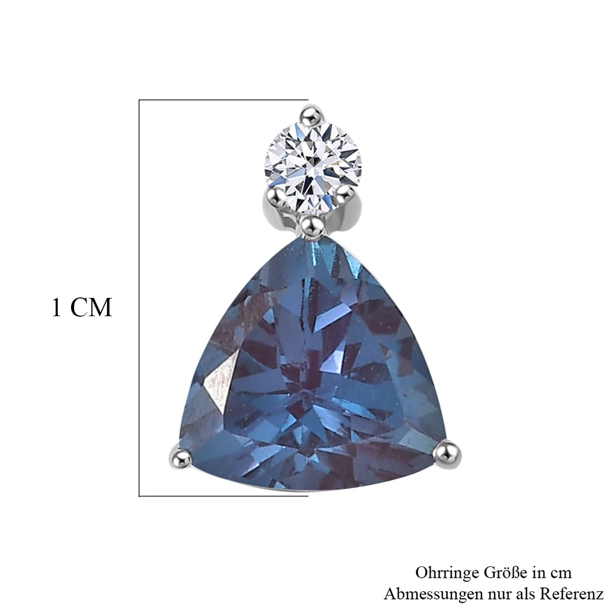 LUXURIANT zertifizierte und geprüfte AAA Labor Alexandrit und SI-GH Labor Diamant Ohrringe in 417 Weißgold - 3,33 ct.