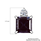 LUXURIANT - AAA Lab Grown Alexandrit, Lab Grown Diamant Ohrringe, AGI zertifiziert und geprüft, 417 Weiß Gold ca. 2.56 ct