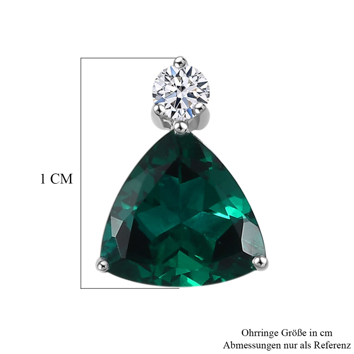AAA Lab Grown Smaragd, Lab Grown Diamant AGI zertifiziert Ohrringe 417 Gold ca. 3.42 ct