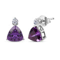 AAA Lab Grown Farbwechsel-Saphir, Lab Grown Diamant AGI zertifiziert Ohrringe 417 Gold ca. 3.33 ct