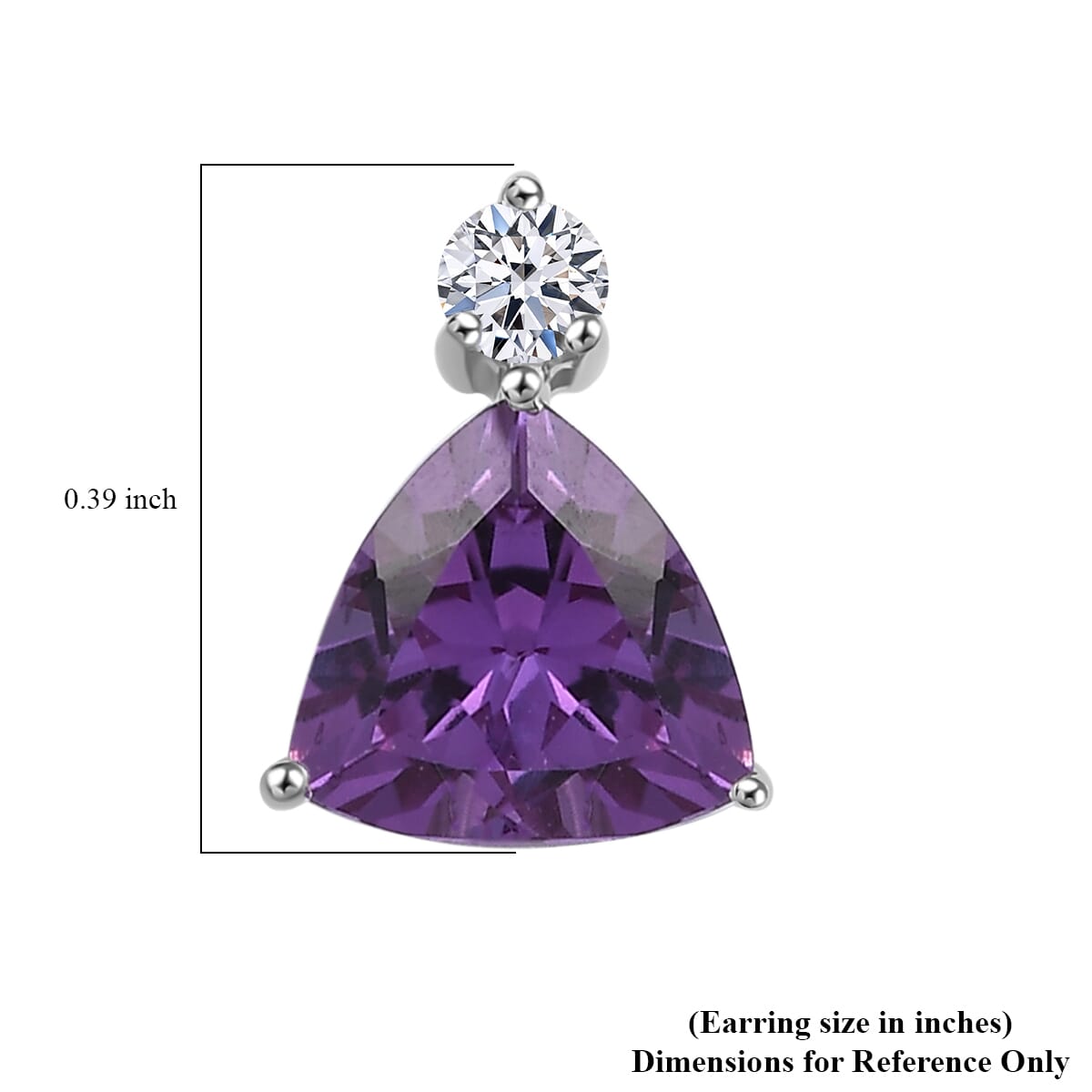 AAA Lab Grown Farbwechsel-Saphir, Lab Grown Diamant AGI zertifiziert Ohrringe 417 Gold ca. 3.33 ct