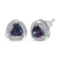 AAA Lab Grown Alexandrit, Lab Grown Diamant Ohrringe, AGI zertifiziert und geprüft, 417 Weiß Gold ca. 3.20 ct
