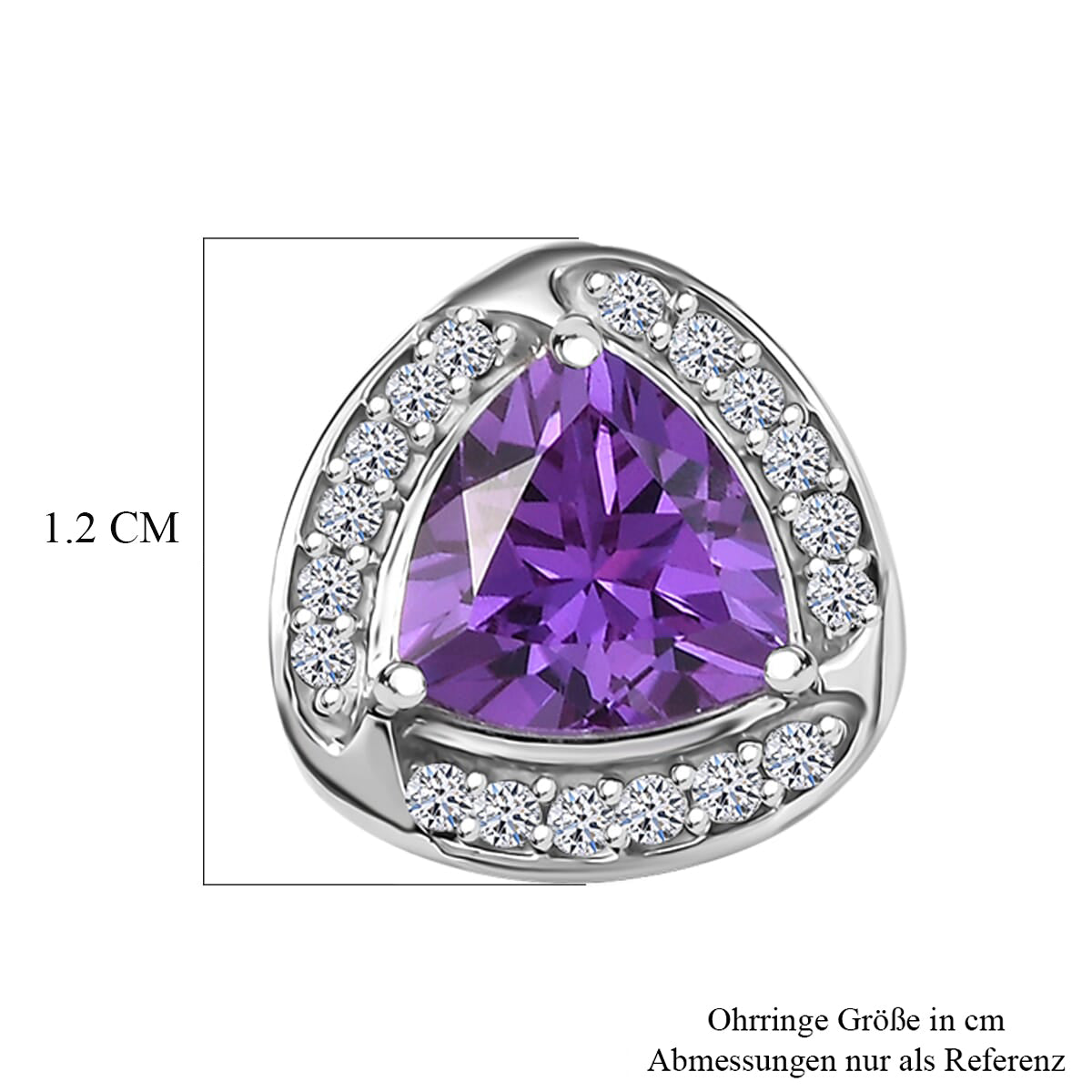 AAA Lab Grown Farbwechsel-Saphir, Lab Grown Diamant AGI zertifiziert Ohrringe 417 Gold ca. 3.66 ct