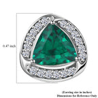 AAA Lab Grown Smaragd, Lab Grown Diamant AGI zertifiziert Ohrringe 417 Gold ca. 2.54 ct