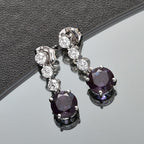 AAA Lab Grown Alexandrit, Lab Grown Diamant Ohrringe, AGI zertifiziert und geprüft, 417 Weiß Gold ca. 3.93 ct