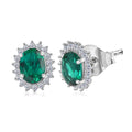 AAA Lab Grown Smaragd, Lab Grown Diamant AGI zertifiziert Ohrringe 417 Gold ca. 2.30 ct