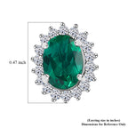 AAA Lab Grown Smaragd, Lab Grown Diamant AGI zertifiziert Ohrringe 417 Gold ca. 2.30 ct