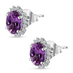 AAA Lab Grown Farbwechsel-Saphir, Lab Grown Diamant AGI zertifiziert Ohrringe 417 Gold ca. 2.30 ct