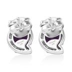 AAA Lab Grown Farbwechsel-Saphir, Lab Grown Diamant AGI zertifiziert Ohrringe 417 Gold ca. 2.30 ct