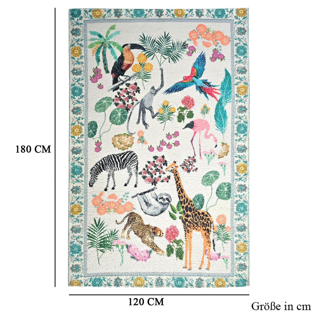 Teppich Digitaldruck Tiermotiv, Baumwolle Polyester, 120 x 180 cm