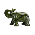 Handgefertigte Elefantenfigur aus Serpentin, 12x5x8cm