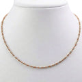 Italienische Mond Kette ca. 45 cm+ 5 cm Extender, 925 Silber, Rosévergoldet und Platiniert ca. 5,62g