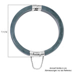 EXTREM SELTEN - Natürlicher Olmek Jadeit Armreif ca. 19 cm 925 Silber rhodiniert ca. 250.00 ct