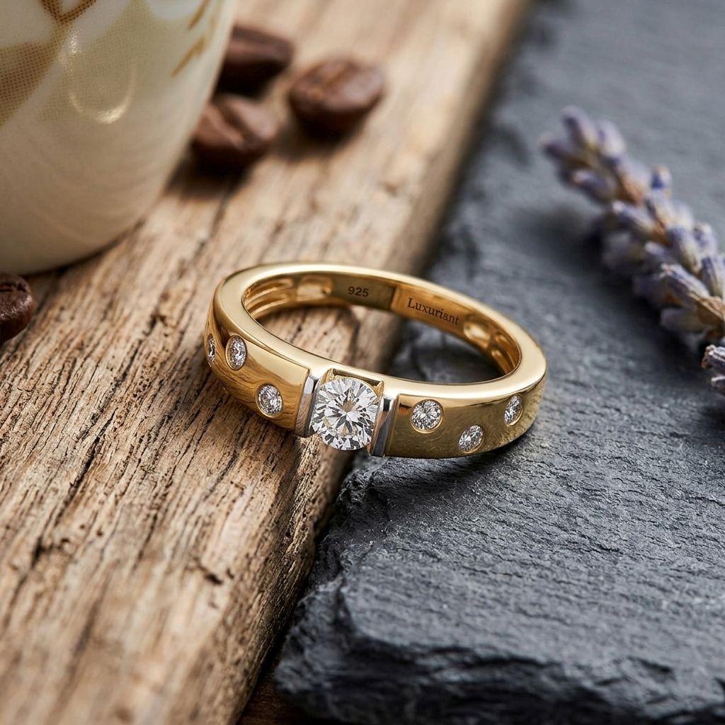 Rhodiniert und 750 Gelbgold Vermeil
