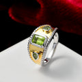 Peridot Ring Messing (Größe 17.00) ca. 1,37 ct