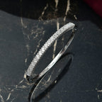 D'Joy Moissanit Armreif ca. 18.5 cm 925 Silber rhodiniert ca. 3.37 ct