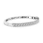 D'Joy Moissanit Armreif ca. 18.5 cm 925 Silber rhodiniert ca. 3.37 ct