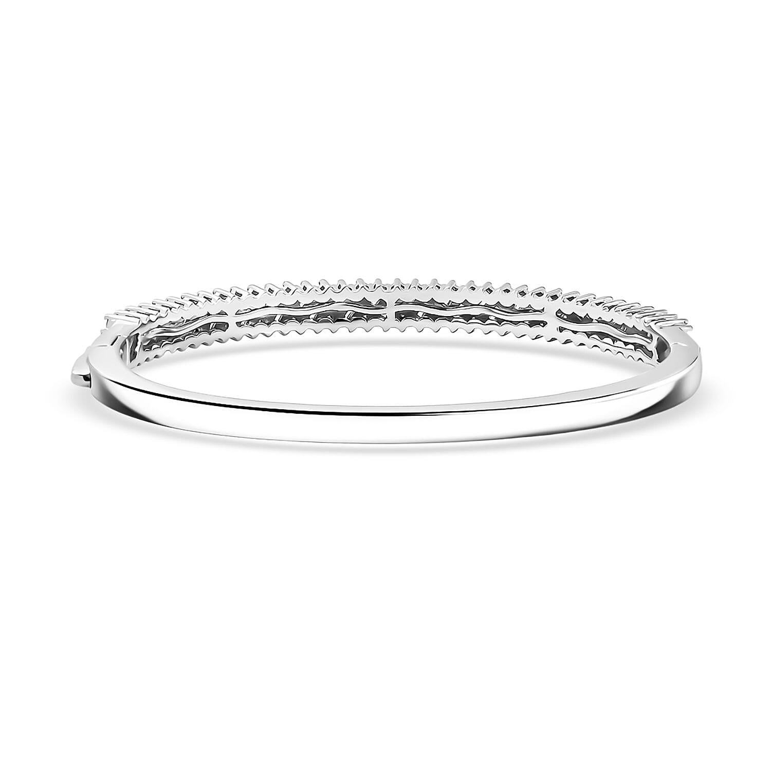 D'Joy Moissanit Armreif ca. 18.5 cm 925 Silber rhodiniert ca. 3.37 ct