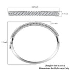 D'Joy Moissanit Armreif ca. 18.5 cm 925 Silber rhodiniert ca. 3.37 ct