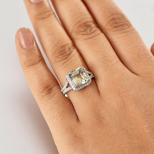 LUXORO AAA Turkizit, Weißer Diamant AGI zertifiziert Ring 585 Gold (Größe 19.00) ca. 3.85 ct