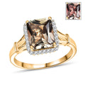 LUXORO AAA Turkizit, Weißer Diamant AGI zertifiziert Ring 585 Gold (Größe 18.00) ca. 4.24 ct