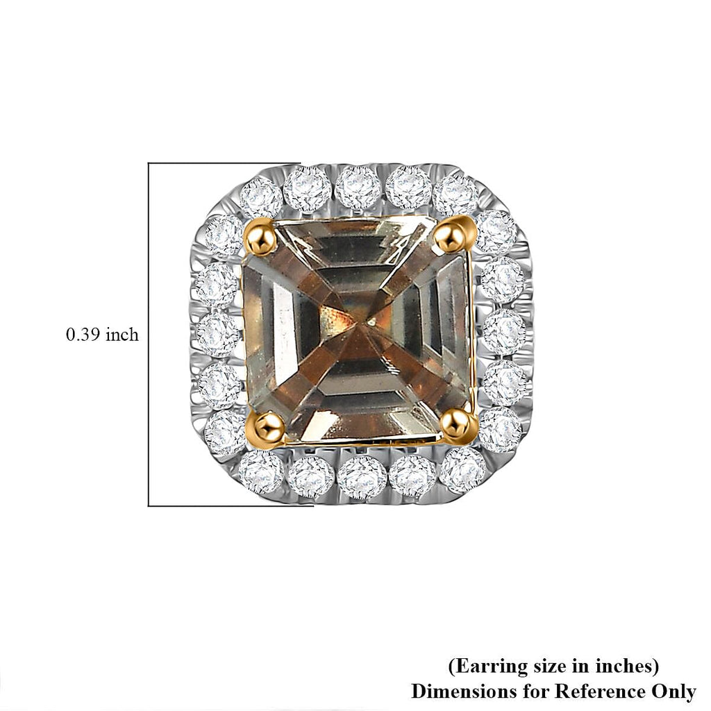 LUXORO AAA Turkizit, Weißer Diamant AGI zertifiziert Ohrringe 585 Gold ca. 2.36 ct