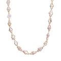 AAA Süßwasser Perle Halskette ca. 45 cm+ 5 cm Extender, 925 Silber 750 Gelbgold Vermeil