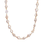 AAA Süßwasser Perle Halskette ca. 45 cm+ 5 cm Extender, 925 Silber 750 Gelbgold Vermeil