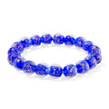 Blaues Murano-Stil Glas Armband, flexibel