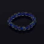 Blaues Murano-Stil Glas Armband, flexibel