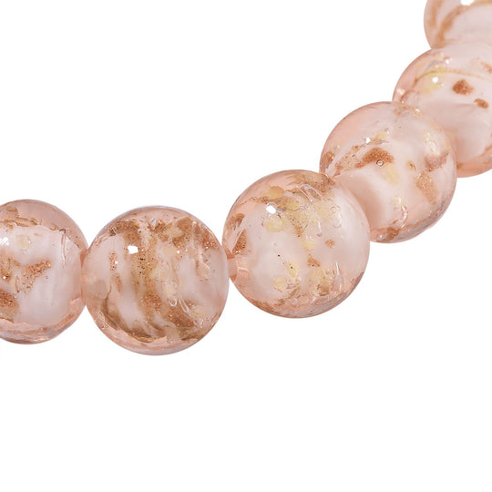 Rosé Murano-Stil Glas Armband, flexibel