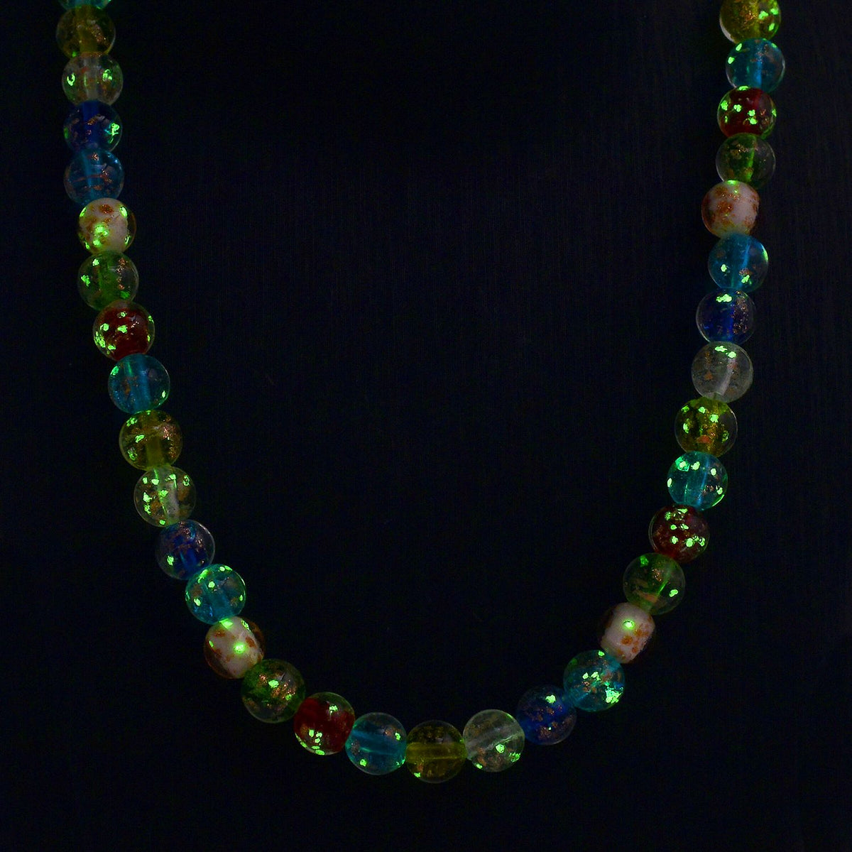 Mehrfarbiges Murano-Stil Glas Halskette ca. 50 cm+ 5 cm Extender, Standard