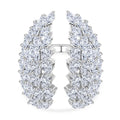 GP Kollektion - Weißer Zirkon Ring 925 Silber rhodiniert (Größe 17.00) ca. 7.44 ct
