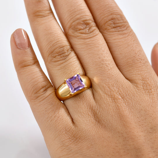 Rose De France Amethyst Ring Messing (Größe 17.00) ca. 2,36 ct