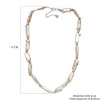 AA Süßwasser Perle Halskette ca. 45 cm + 5 cm Extender, 925 Silber rhodiniert