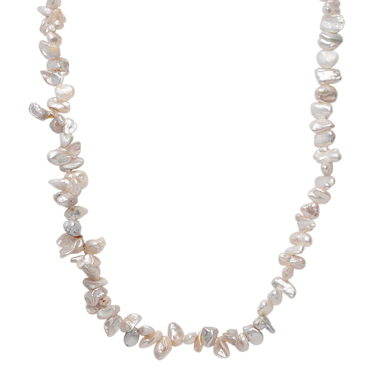 AA Süßwasser Perle Halskette, 45+5cm, 925 Silber rhodiniert