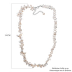 AA Süßwasser Perle Halskette ca. 45 cm + 5 cm Extender, 925 Silber rhodiniert