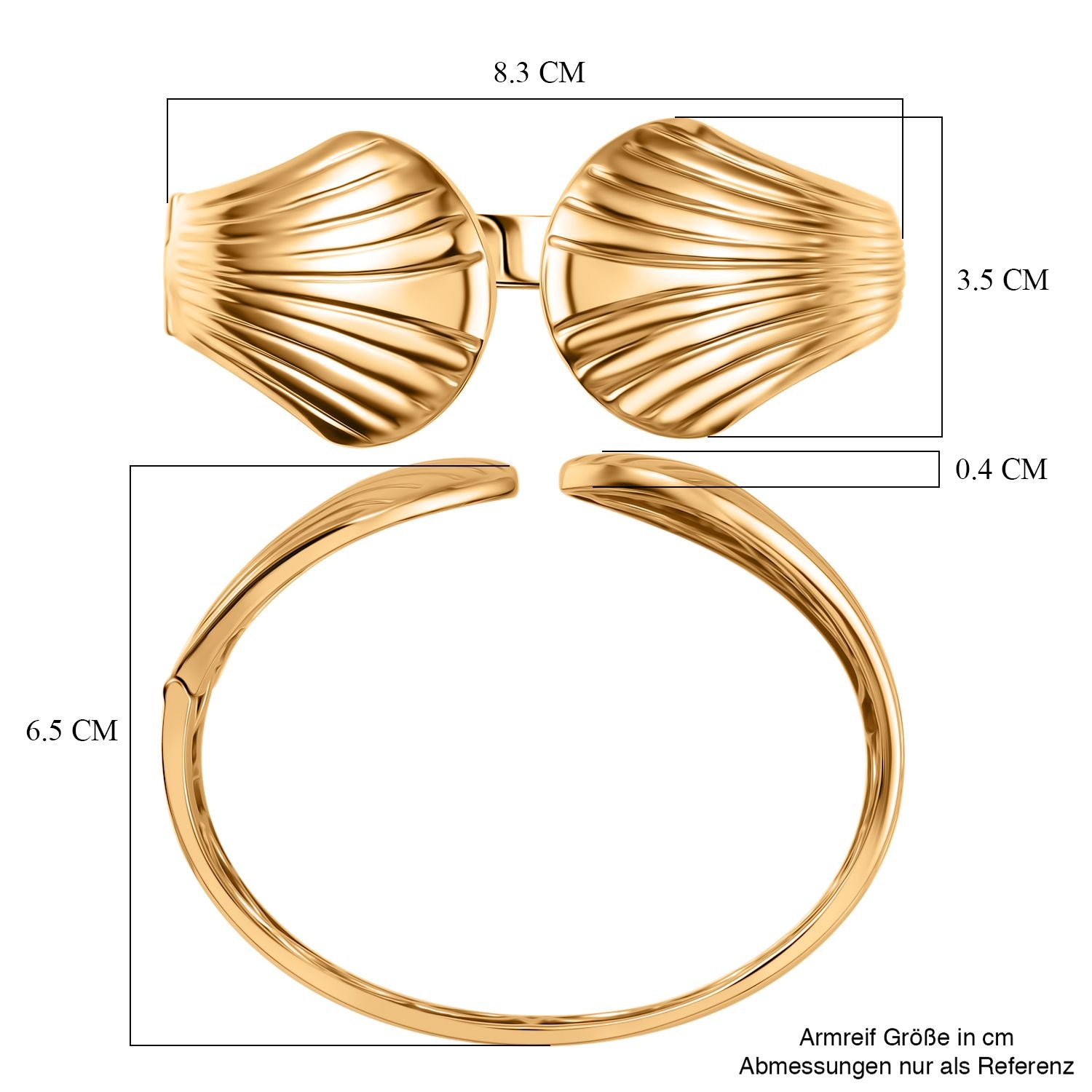 Ever True Bronzella Kollektion Statement Messing  Armreif ca. 19 cm ca. 13,42g