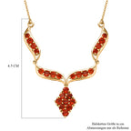 Blaze Feuer Opal Halskette ca. 45 cm 925 Silber 750 Gelbgold Vermeil ca. 1.78 ct