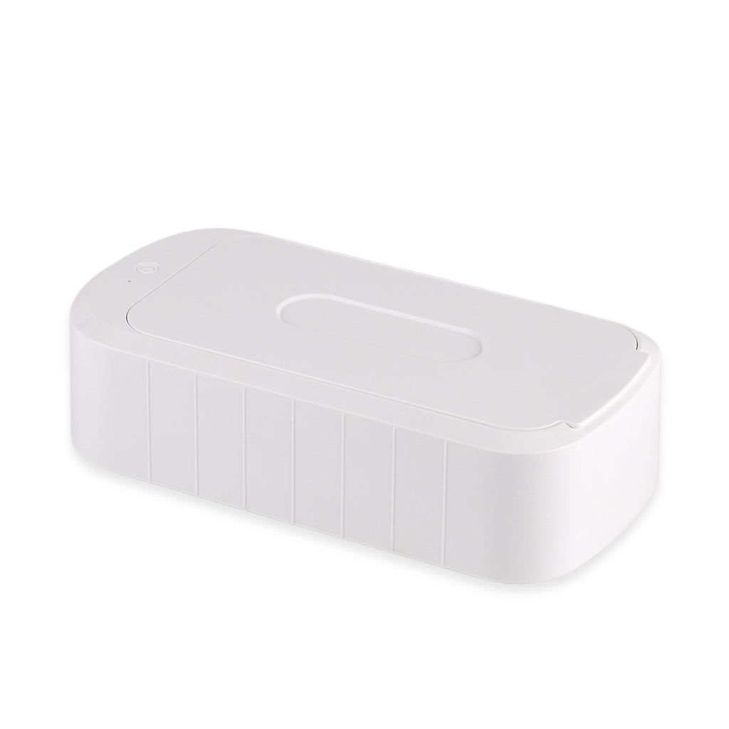 Ultraschall-Reinigungsgerät aus ABS und Edelstahl, 600 ml, 48.000 Hz, Weiß, 24,55 x 12 x 7 cm