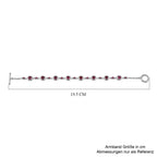 Afrikanischer Rubin (Fissure gefüllt) Armband ca. 19 cm 925 Silber rhodiniert ca. 5,07 ct.