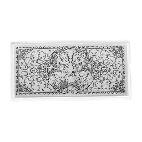 EXKLUSIVES GESCHENK - 999er Silberfolie mit Drachenmotiv, ca. 103x49 mm. ca. 1.00g