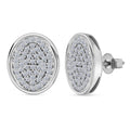 LUXURIANT SGL zertifizierte SI-GH Labor Diamant Ohrringe, 925 Silber rhodiniert - 1 ct.