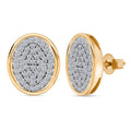 LUXURIANT SGL zertifizierte SI-GH Labor Diamant Ohrringe, 925 Silber Gelbgold Vermeil - 1 ct.