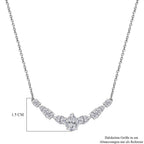 Moissanit Halskette ca. 45 cm 925 Silber rhodiniert ca. 2.76 ct