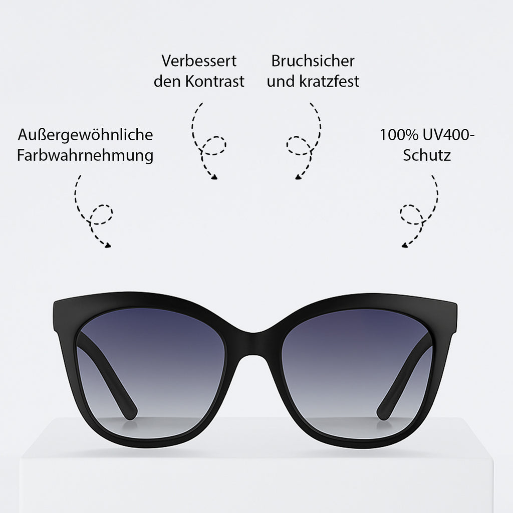 Sole & Luce - Swiss Eyewear, UV400 Sonnenbrille, Schwarz